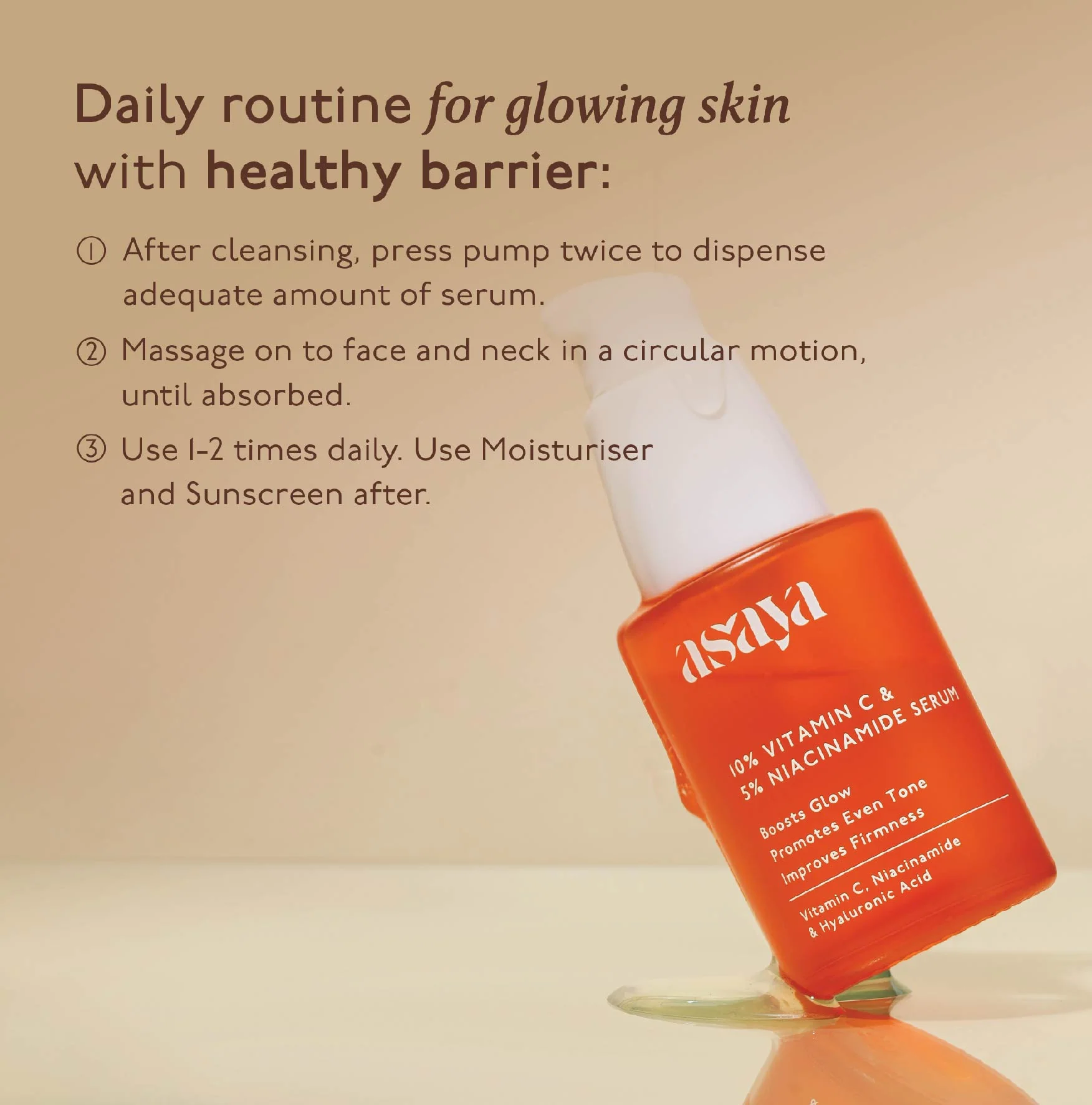 10% Vitamin C & 5% Niacinamide Serum for Dry Dull & Uneven Skin - Image 6